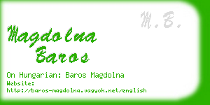 magdolna baros business card